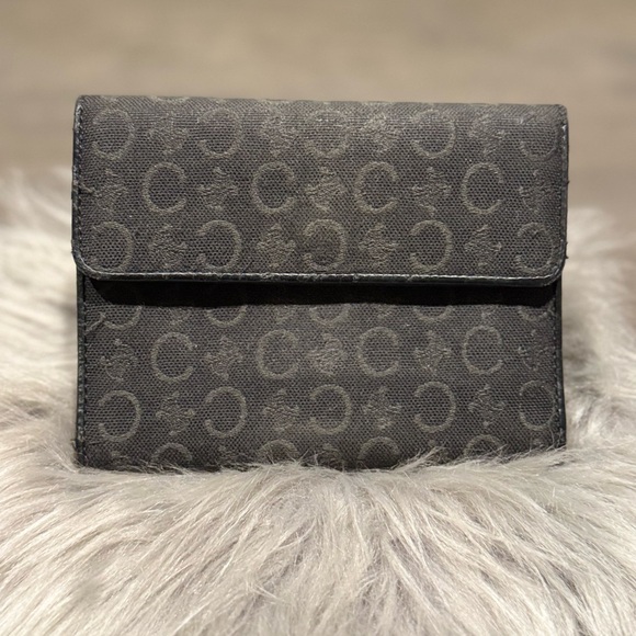 Celine Black Monogram Macadam Canvas Compact Wallet - Picture 3 of 12